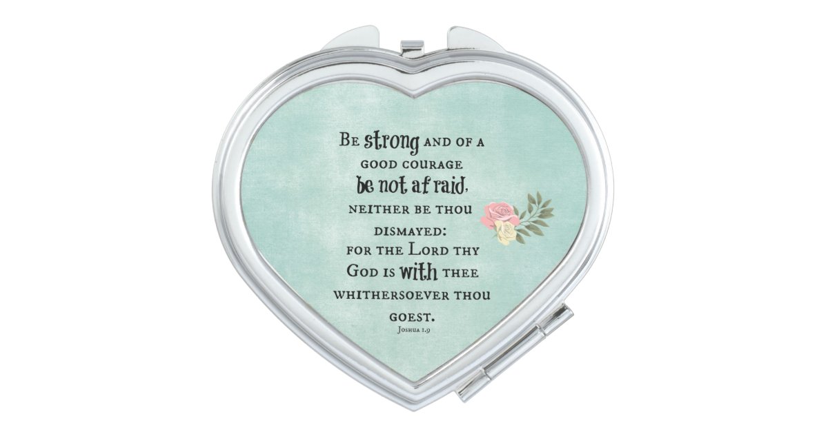 Be Strong Bible Verse Makeup Mirror Zazzle Com