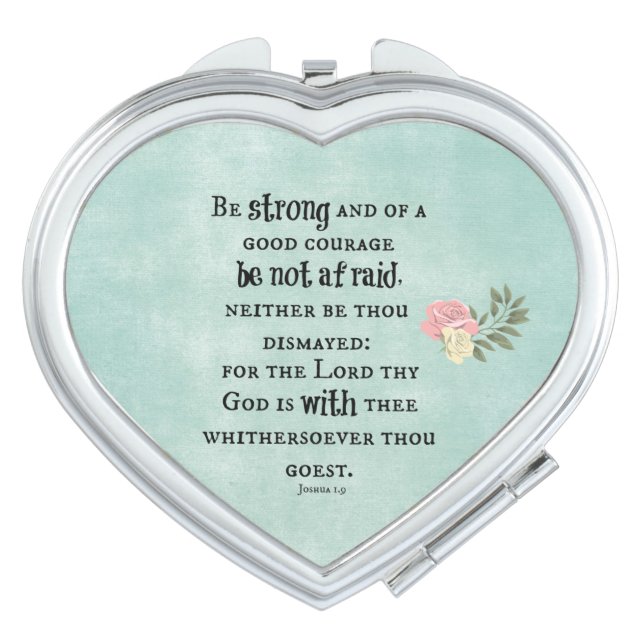 Be Strong Bible Verse Makeup Mirror (Front)