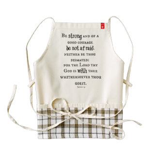 Be Strong Bible Verse Zazzle HEART Apron