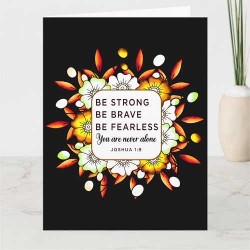 Be Strong Brave Fearless _ Bible Verse   Card