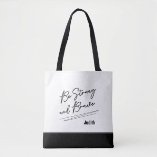 Be Strong Christian Bible Verse Scripture Tote Bag