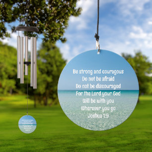 Be Strong & Courageous Beautiful Christian Beach Wind Chime
