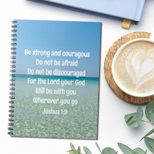 Be Strong & Courageous Beautiful Christian Prayer Notebook