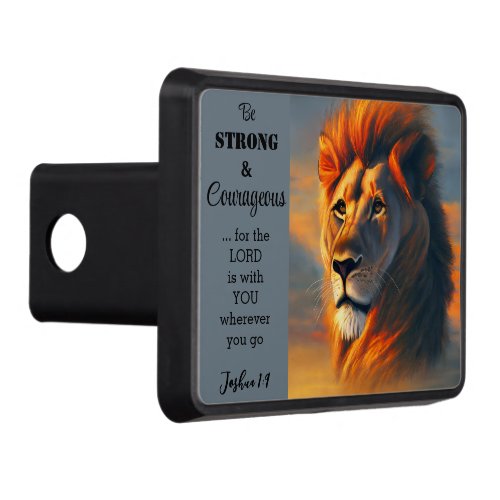 Be Strong Courageous Inspirational Verse Joshua 1 Hitch Cover