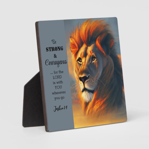 Be Strong Courageous Inspirational Verse Joshua 1 Plaque