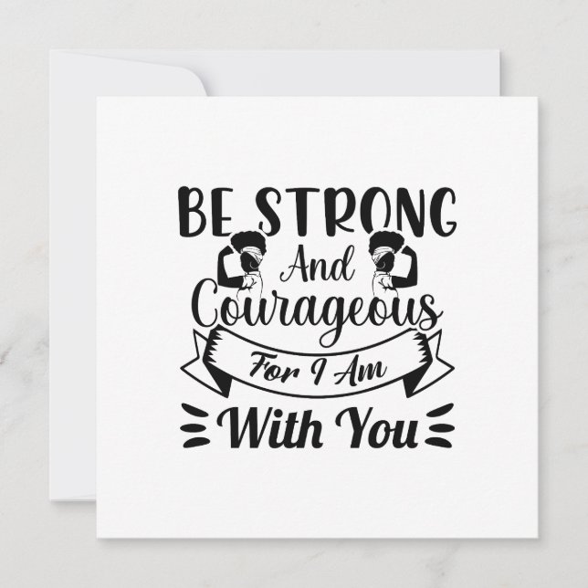 Be Strong & Courageous Women's Empowerment Holiday Card (Front)