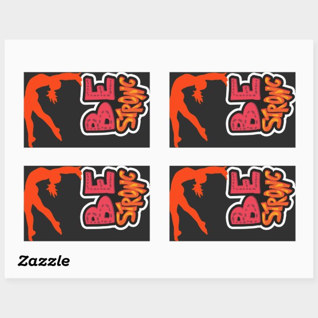 Be Strong Gymnastic  Rectangular Sticker (Sheet)