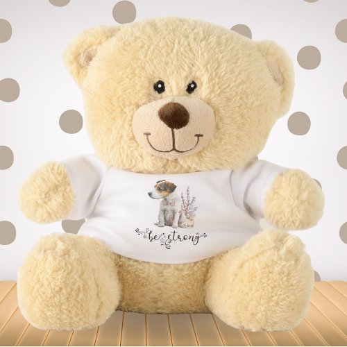 Be Strong Jack Russell Puppy Cute Illustration  Teddy Bear
