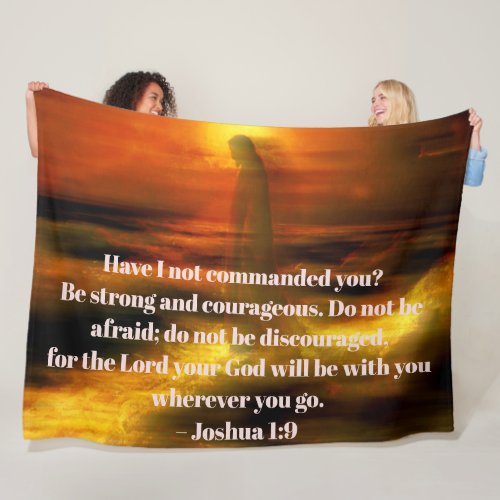 BE STRONG Joshua19 2 Fleece Blanket