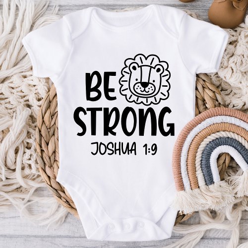 Be Strong Joshua 19 Christian Baby Kid Shirt