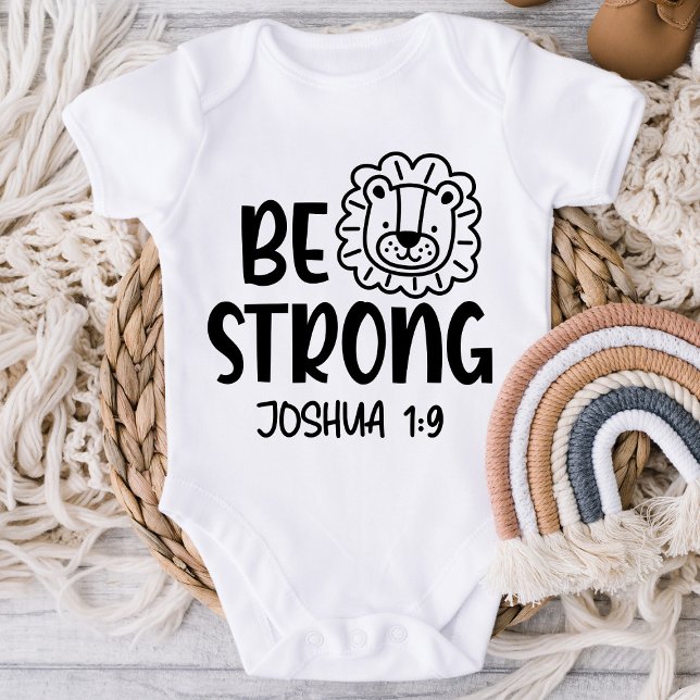 Be Strong Joshua 1:9 Christian Baby Kid Shirt (Creator Uploaded)