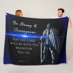 BE STRONG Joshua:1.9 Fleece Blanket