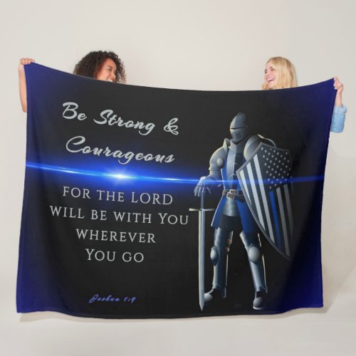 BE STRONG Joshua19 Fleece Blanket