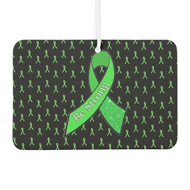 "Be Strong" Lyme Disease Warrior Car Air Freshener (Front)