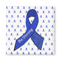 Be Strong Magnet with Blue Awareness Ribbons