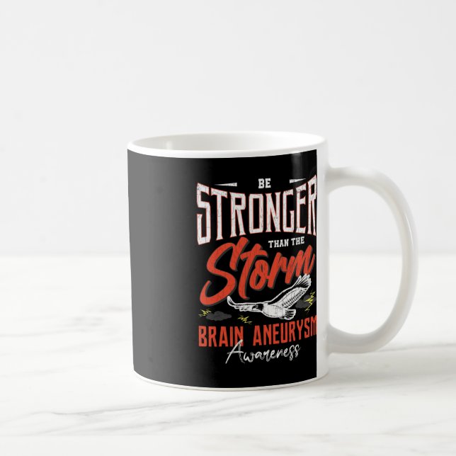 Be Stronger Than Storm Brain Aneurysm Awareness Gr Coffee Mug (Right)