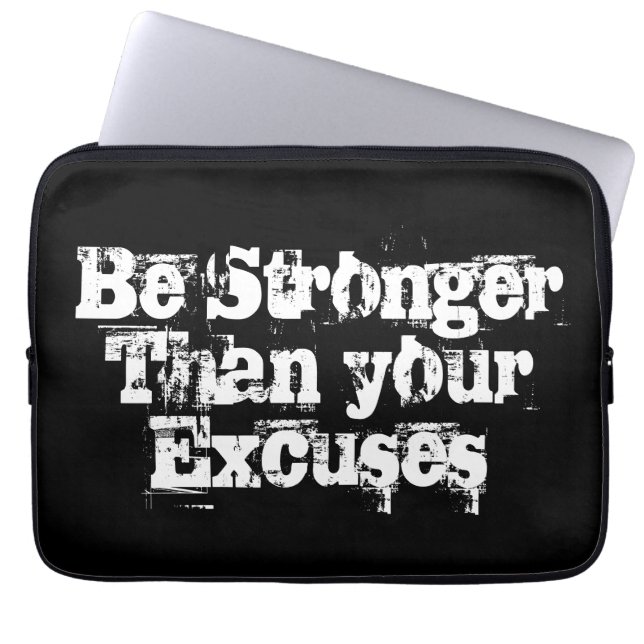 Be Stronger than your excuses Laptop Sleeve (Front)