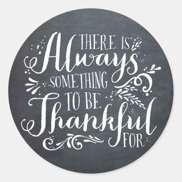 Be Thankful Chalkboard Thanksgiving Sticker