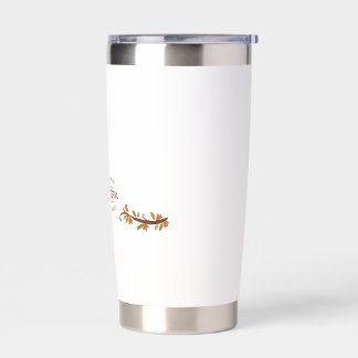 Be Thankful, Grateful, Blessed - Autumn Floral Ins Insulated Tumbler