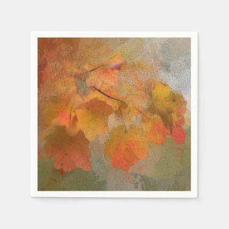 Be Thankful Thanksgiving Leaves Display Napkins