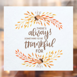 Be Thankful Thanksgiving Window Cling