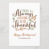 Be Thankful Whimsical Happy Thanksgiving Holiday Card