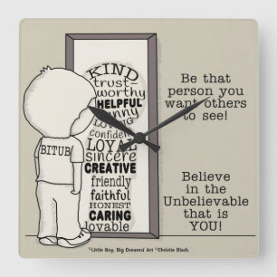 Be That Person Square Wall Clock