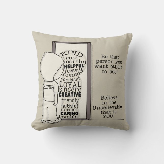 Be That Person Throw Pillow (Front)