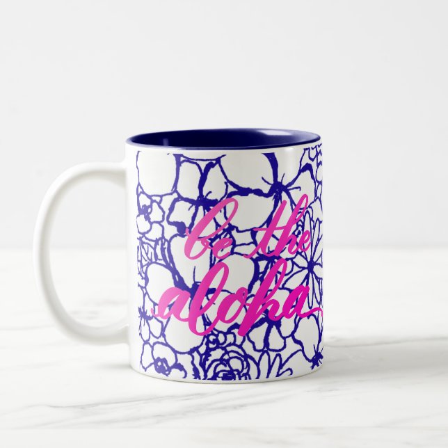 Be the Aloha Floral Post-It Coffee Mug (Left)