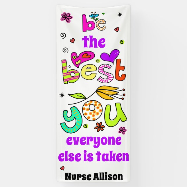 Be The Best You;  School Nurse Door Decoration Banner (Vertical)