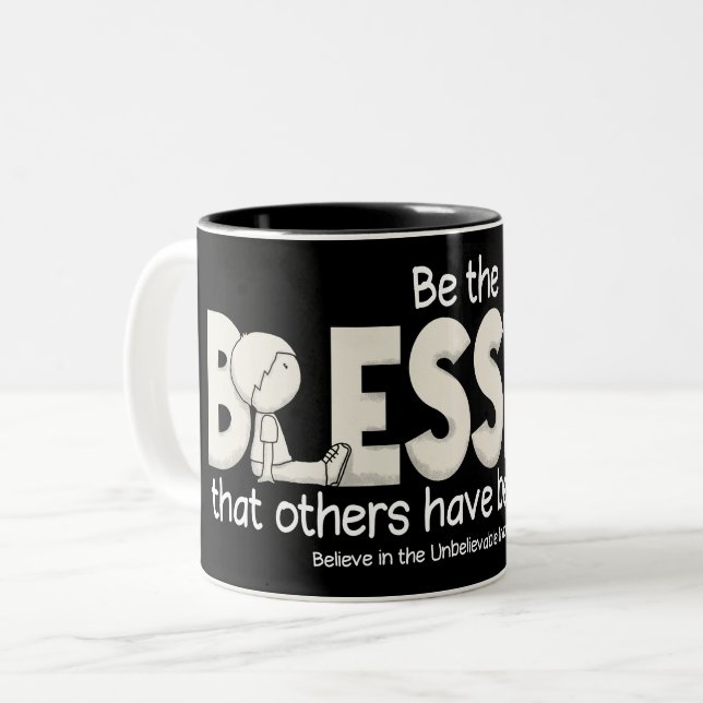 Be the Blessing Two-Tone Coffee Mug (Front Left)
