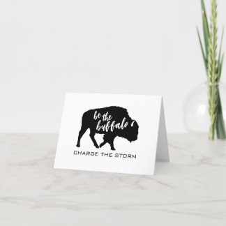 Be the Buffalo Silhouette Charge the Storm Thank You Card