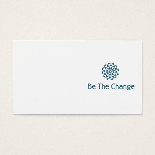 Customizable Be the Change Business Card