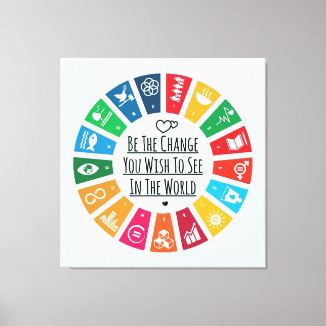 Be The Change Canvas Print (Front)