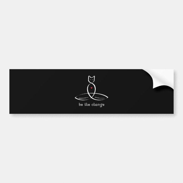 Be The Change - Fancy style text. Bumper Sticker (Front)