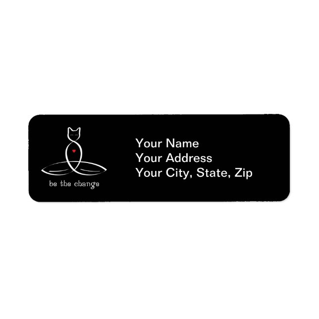 Be The Change - Fancy style text. Label (Front)
