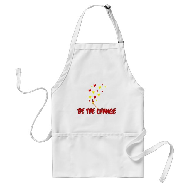 Be The Change Flame Adult Apron (Front)