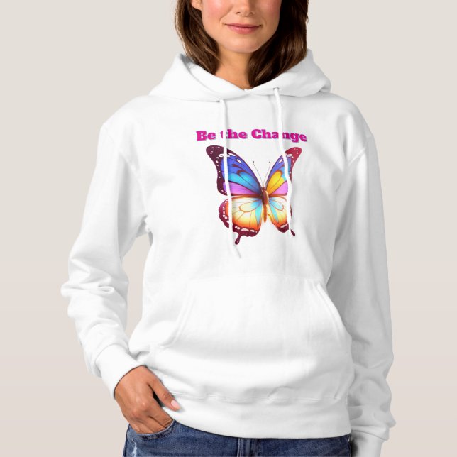 Be the Change - Inspiring Flinder Illustration Hoodie (Front)