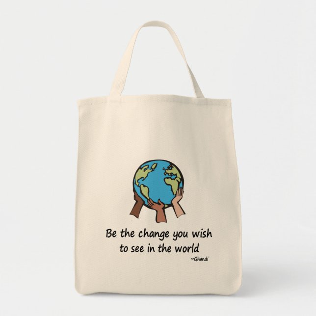 Be the change totebag tote bag (Front)