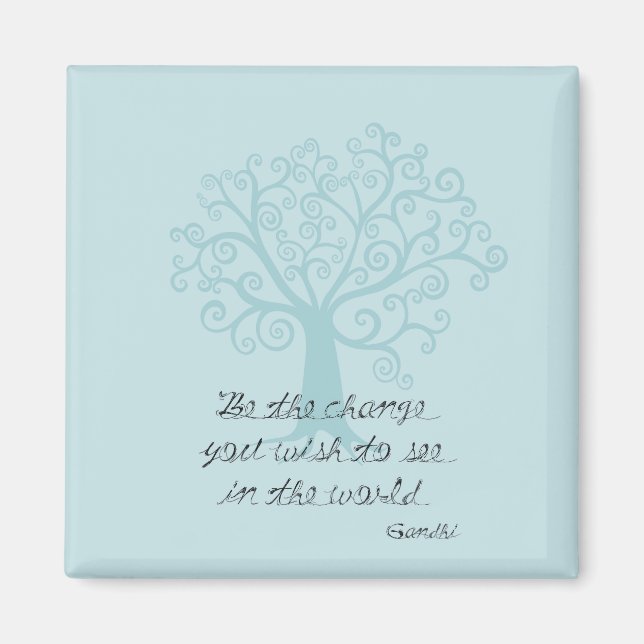 Be the Change Tree Magnet (Front)