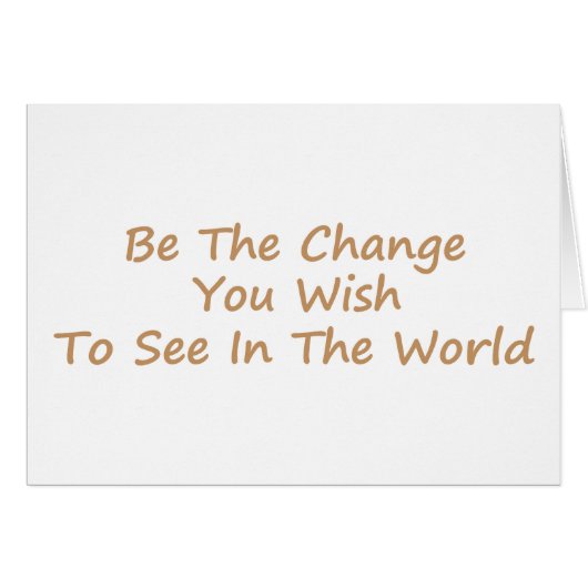 Be The Change yellow Cards (Front Horizontal)