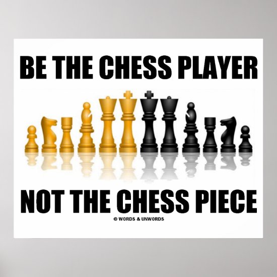 Be The Chess Player Not The Chess Piece Poster