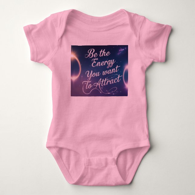 Be the Energy You Want to Attract – Aura Vibe Moti Baby Bodysuit (Front)