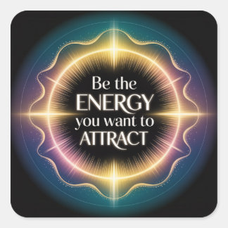 Be The Energy You Want To Attract Square Sticker