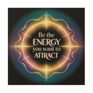 Be The Energy You Want To Attract Wood Wall Art