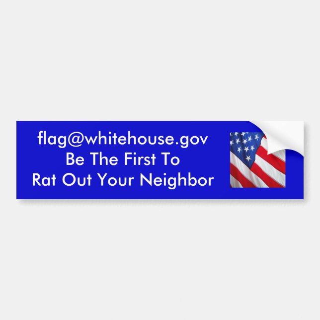 Be The First To Rat Out Your Neighbor Bumper Sticker (Front)