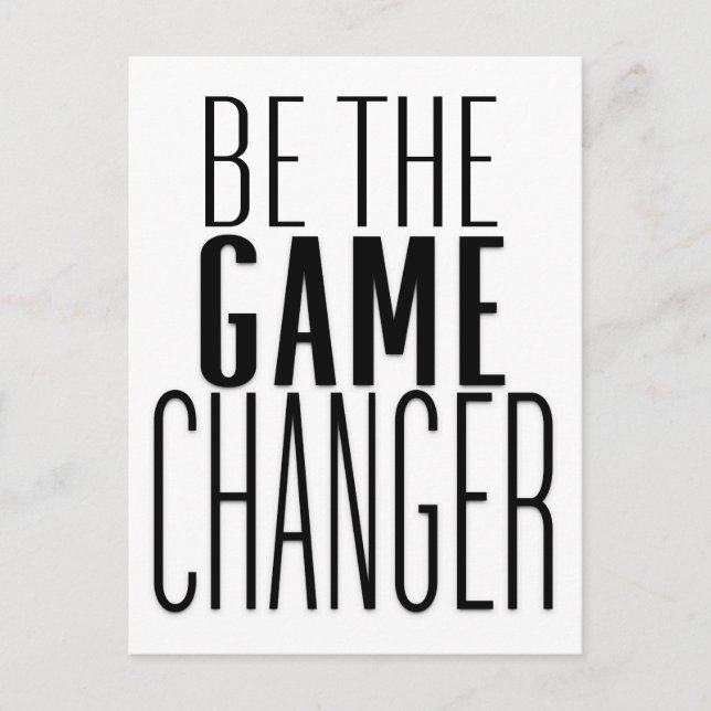 Be The Game Changer Motivational Quote Postcard (Front)