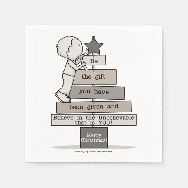 Be the Gift-Christmas Tree Napkins (Front)
