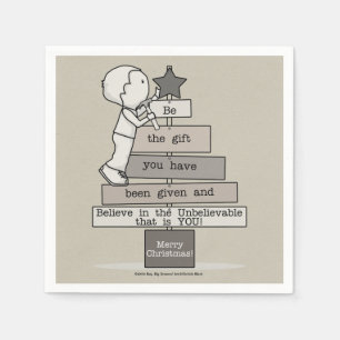 Be the Gift-Christmas Tree (Tan) Napkins