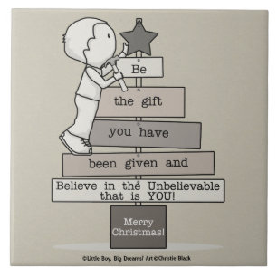 Be the Gift-Christmas Tree (Tan) Tile